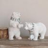 imageCreative CoOp Faux Fur Standing Upright Polar Bear with Scarf Cream Color