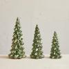 imageCreative CoOp Glass Christmas Trees with LED Green Set of 3