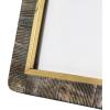 imageCreative CoOp HandCarved Horn Brass Border Black ampamp Natural Holds 4quot x 6quot Photo Frame