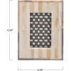 imageCreative CoOp Handmade TwoTone Bone ampamp MDF Photo Frame Natural Holds 2quot x 3quot Photo
