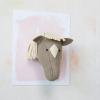imageCreative CoOp Handmade Wool Felt Horse Head Wall Hanging Brown and Cream