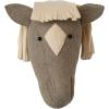 imageCreative CoOp Handmade Wool Felt Horse Head Wall Hanging Brown and Cream