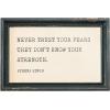 imageCreative CoOp Metal and Glass Table Frames with Inspirational Quotes Cream and Black Set of 4
