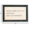 imageCreative CoOp Metal and Glass Table Frames with Inspirational Quotes Cream and Black Set of 4