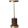 imageCreative CoOp Metal and Mango Wood LED Table Lamp with Touch Sensor in Antique Brass Finish Gold