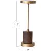 imageCreative CoOp Metal and Mango Wood LED Table Lamp with Touch Sensor in Antique Brass Finish Gold