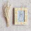 imageCreative CoOp Reclaimed Wood and Mother of Pearl Photo Frame with Floral Design Multicolor