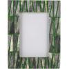 imageCreative CoOp Reclaimed Wood and Resin Photo Frame with Triangle Pattern Multicolor