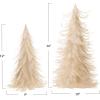 imageCreative CoOp Round Decorative Feather Trees Cream Set of 2