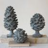 imageCreative CoOp Round Resin Pinecone Finial Verdigris Finish