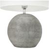 imageCreative CoOp Round Terracotta Canvas Shade Distressed Grey Table Lamp
