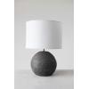 imageCreative CoOp Round Terracotta Canvas Shade Distressed Grey Table Lamp