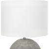 imageCreative CoOp Round Terracotta Canvas Shade Distressed Grey Table Lamp