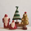 imageCreative CoOp Tall HandPainted Canvas Santa with Catcha Fabric Red and Cream