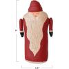 imageCreative CoOp Tall HandPainted Canvas Santa with Catcha Fabric Red and Cream