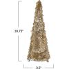 imageCreative CoOp Wire and Glass Beaded Christmas Tree Gold and Nickel Color