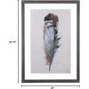 imageCreative CoOp Wood Framed Wall Dcor with Feathers Multicolor Set of 2