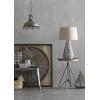 imageTextured Blue Glaze Ceramic Table Lamp with Natural Linen ShadeBlue Textured Tall