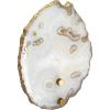 imageCreative CoOp 6 Inches Agate and Metal Wall Lamp with Inline Switch for 40 Watts Bulb Maximum Natural and Brass Finish