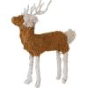 imageCreative CoOp Boucl Cotton Knit and Wire Reindeer Mustard Yellow and White