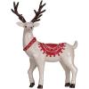 imageCreative CoOp Decorative Stoneware Reindeer White Red and Black
