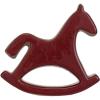 imageCreative CoOp Decorative Unglazed Stoneware Rocking Horse Red