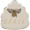 imageCreative CoOp Enameled Metal Bee Brave Wall Art and Dcor 10quot L x 0quot W x 10quot H Multicolor