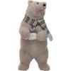 imageCreative CoOp Faux Fur Standing Upright Polar Bear with Scarf Cream Color