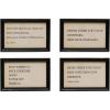 imageCreative CoOp Metal and Glass Table Frames with Inspirational Quotes Cream and Black Set of 4