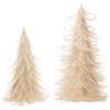 imageCreative CoOp Round Decorative Feather Trees Cream Set of 2