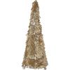 imageCreative CoOp Wire and Glass Beaded Christmas Tree Gold and Nickel Color