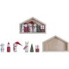 imageCreative CoOp Wood Holiday Icons in House Multicolor Set of 8