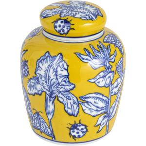 imageCreative CoOp Decorative Ceramic Ginger Jar with Lid for Spaces GreenYellow