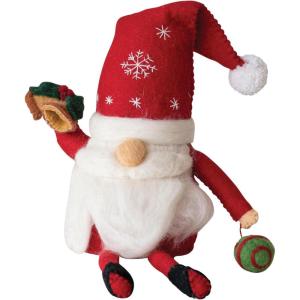 imageCreative CoOp Handmade Wool Felt Santa Gnome with Embroidery Multicolor