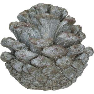 imageCreative CoOp Round Resin Pinecone Finial Verdigris Finish