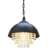 imageAntiqued Bronze Pendant Chandelier with Hanging Crystals