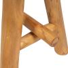 imageCreative CoOp 2525quot W Woven Mendong Covered Stool with Teak Wood Legs