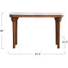 imageCreative CoOp Acacia Wood Console Table with Marble Top White and Natural