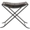 imageCreative CoOp Collapsible Charcoal Leather ampamp Metal Stool