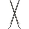 imageCreative CoOp Collapsible Charcoal Leather ampamp Metal Stool