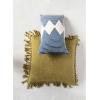 imageCreative CoOp Cotton Tufted Lumbar Embroidered Rope Stripes Pillow 20quot L x 12quot W x 2quot H Blue