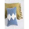 imageCreative CoOp Cotton Tufted Lumbar Embroidered Rope Stripes Pillow 20quot L x 12quot W x 2quot H Blue