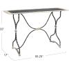 imageCreative CoOp Distressed Black ampamp White Metal Table