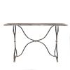 imageCreative CoOp Distressed Black ampamp White Metal Table
