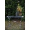imageCreative CoOp Distressed Black ampamp White Metal Table