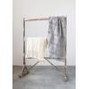 imageCreative CoOp Grey Cotton Chenille Fringe Blankets and Throws