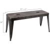 imageCreative CoOp Grey ampamp Brown Galvanized Metal Bench