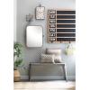 imageCreative CoOp Grey ampamp Brown Galvanized Metal Bench