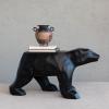 imageCreative CoOp HandCarved Reclaimed Wood Bear Shaped Table Black