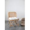 imageCreative CoOp HandWoven Rattan Chair with Cushion Stool 24quot L x 30quot W x 31quot H Natural